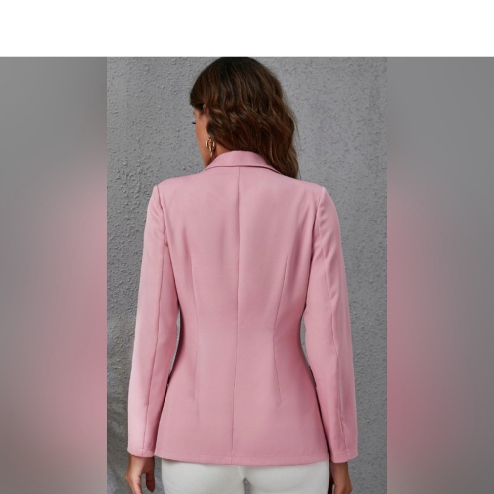 NIAY Double Breasted Jacket Blazer Dusty Pink women Size Medium like New - Picture 3 of 11